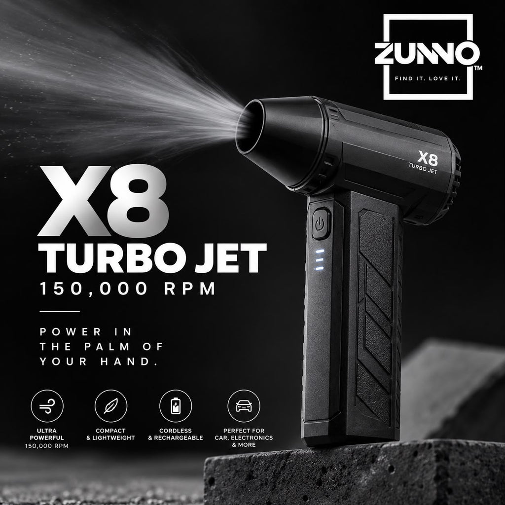 ZUNNO™ Turbo Jet X8 | Soplador de Aire Portátil 150,000 RPM
