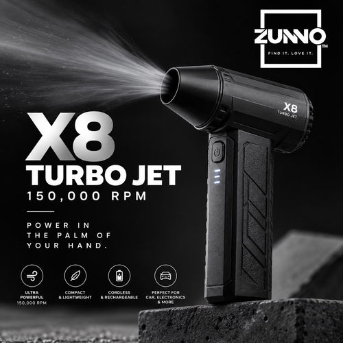 ZUNNO™ Turbo Jet X8 | Soplador de Aire Portátil 150,000 RPM