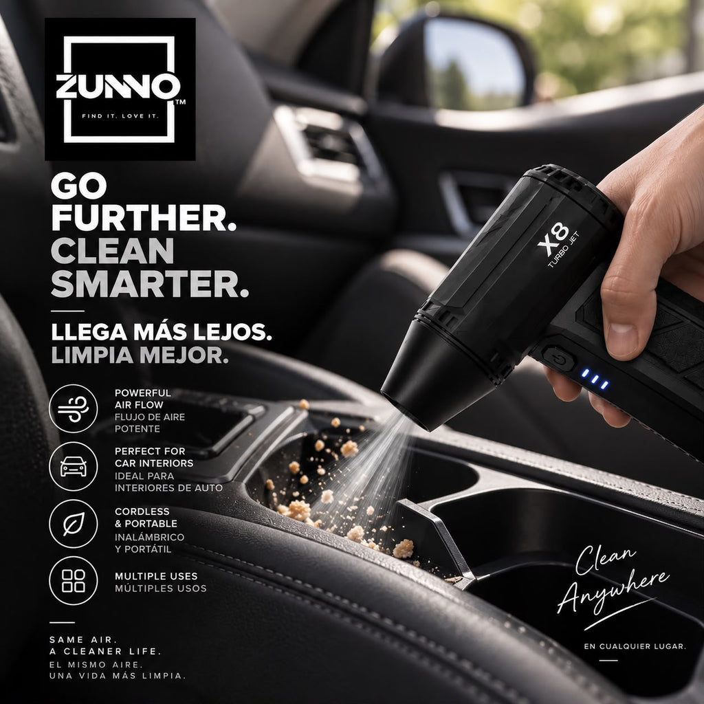 ZUNNO™ Turbo Jet X8 | Soplador de Aire Portátil 150,000 RPM