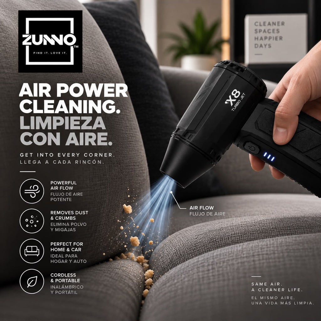ZUNNO™ Turbo Jet X8 | Soplador de Aire Portátil 150,000 RPM