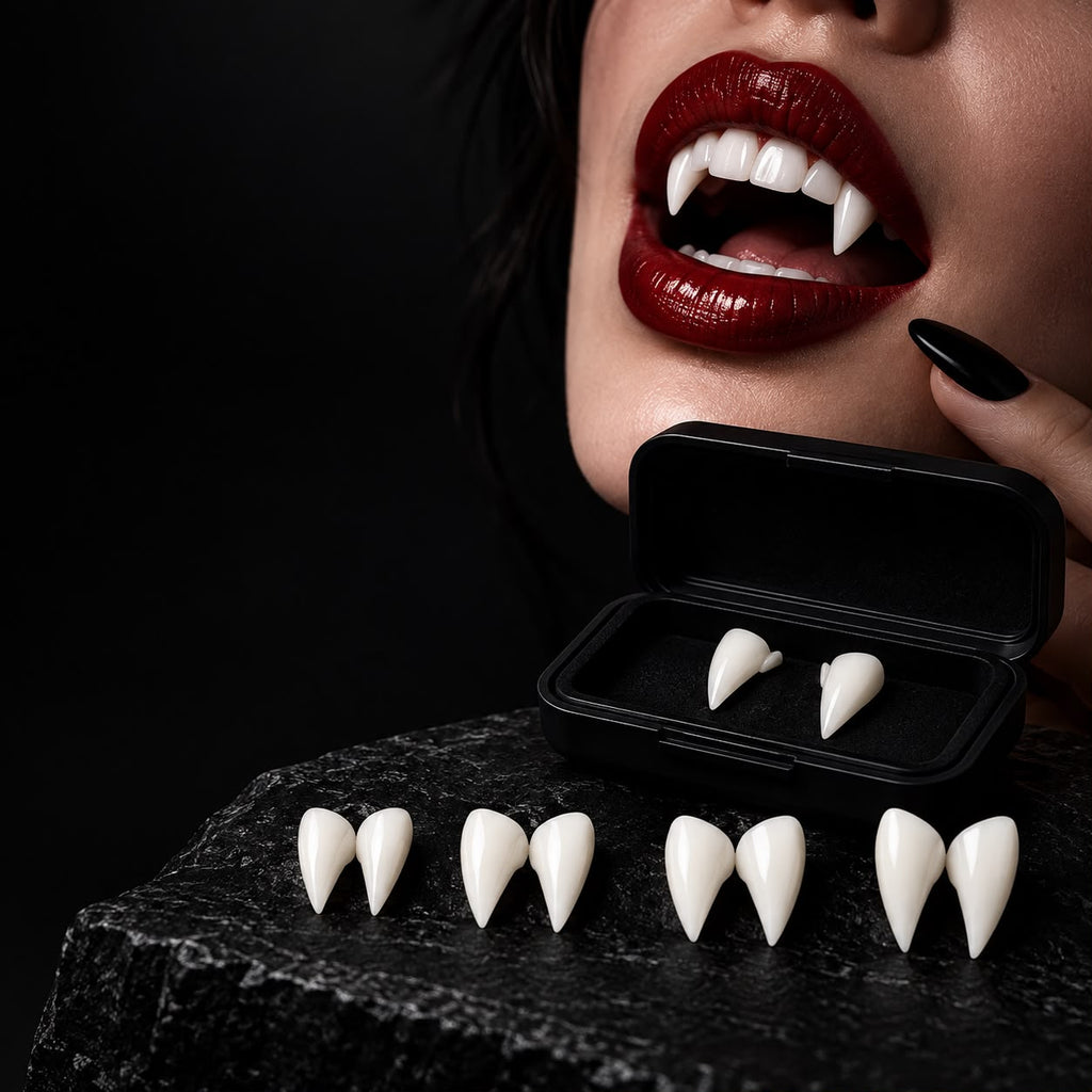 Colmillos de Vampiro Realistas – Set de 4 Tamaños